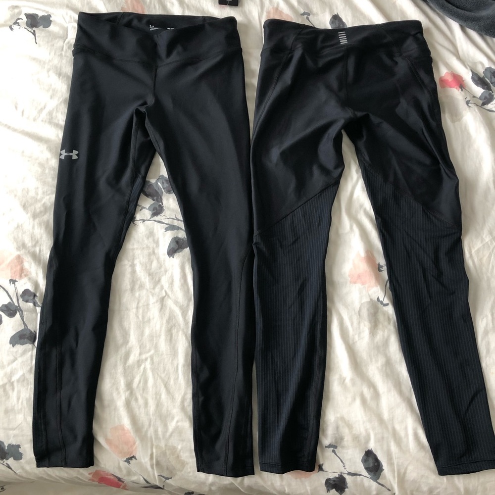 2 Black Under Armour Leggings
